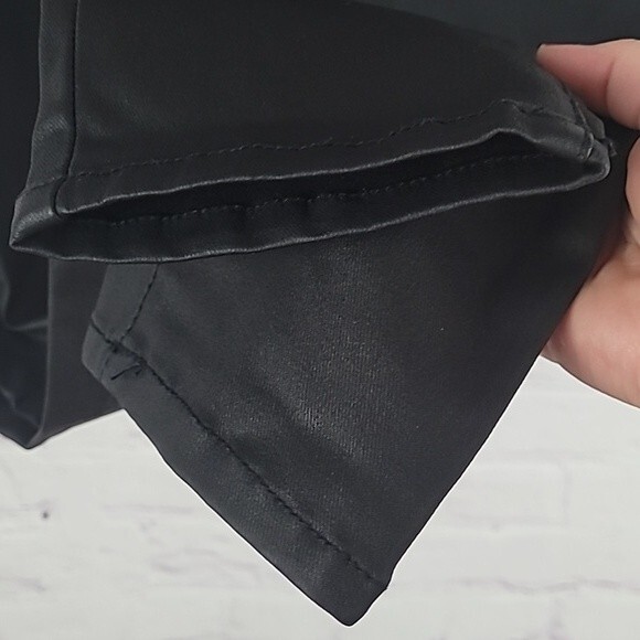 Seven 7 Black Ultra Skinny Faux Leather pants. Size 14. - Picture 5 of 11